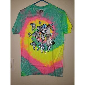 Tie Dye Mushroom T-Shirt Tee Spencer's Adult Small NEW NWT